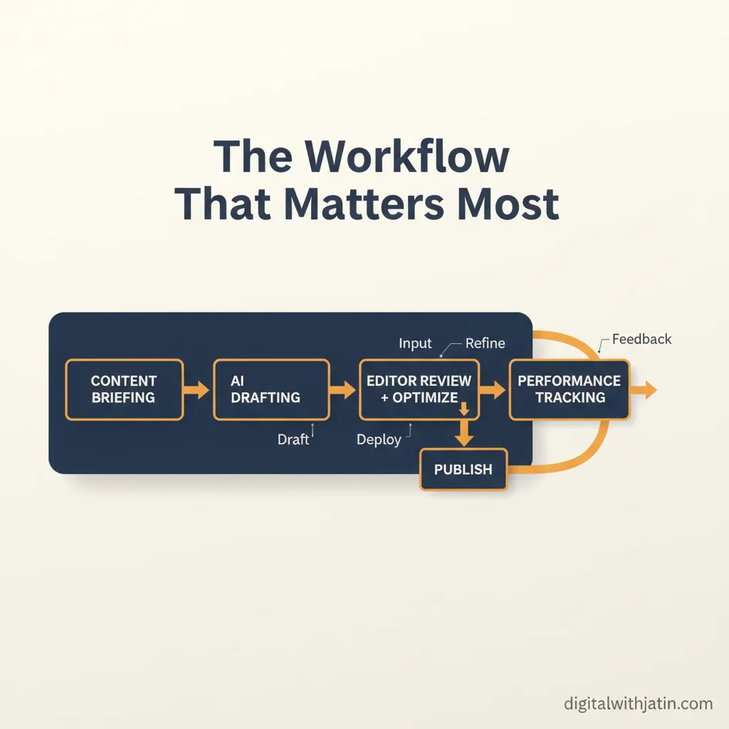 Diagram illustrating the workflow that matters most for ai seo automation