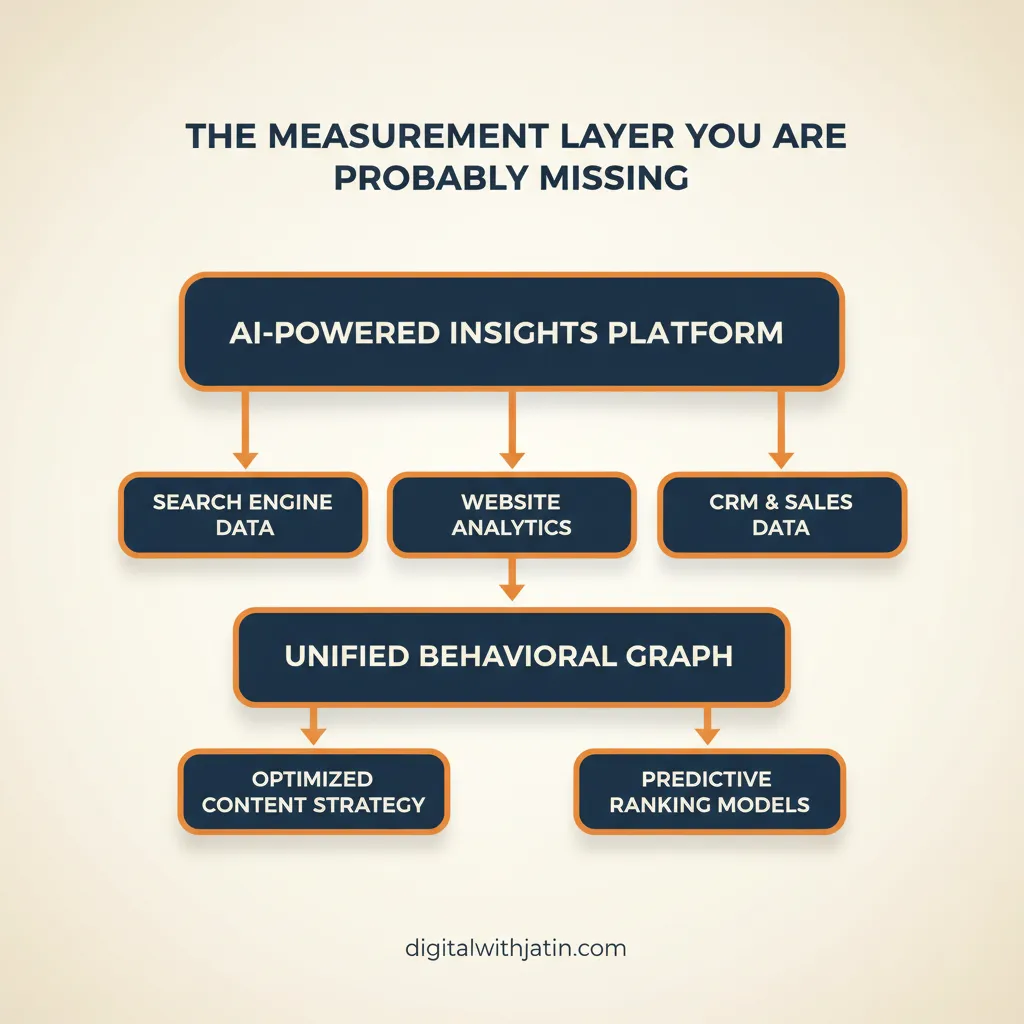 Diagram illustrating the measurement layer you are probably missing for how is ai changing seo