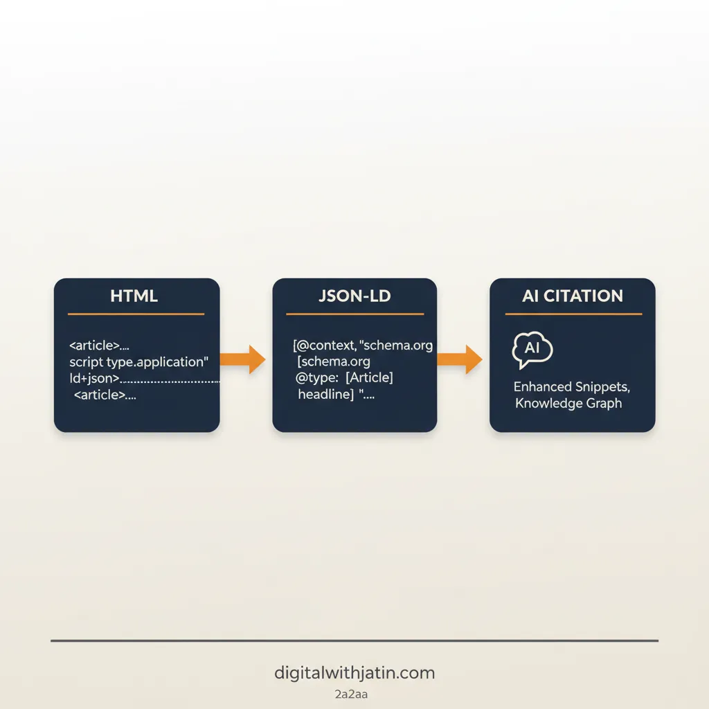Diagram illustrating foundation 2: structured data for what elements are foundational for seo with ai
