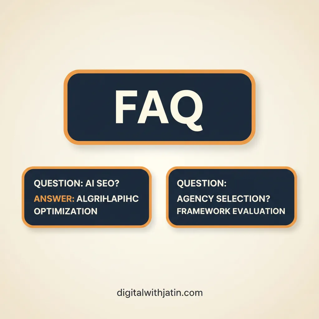 Diagram illustrating faq for what is the best ai seo agency